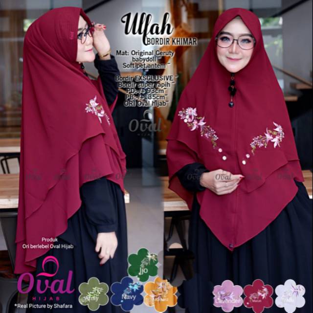 Ulfah bordir Khimar