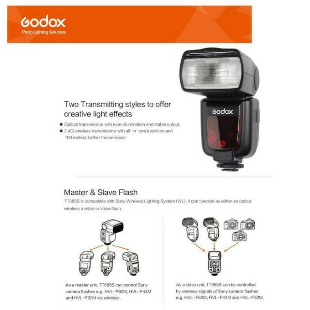 Flash GODOX TT-685s TT685s TT 685s for SONY TTL