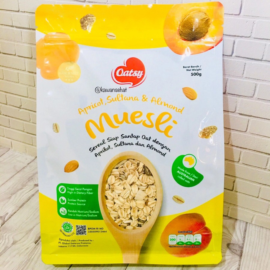 

Oatsy Muesli Apricot, Sultana dan Almond 500g