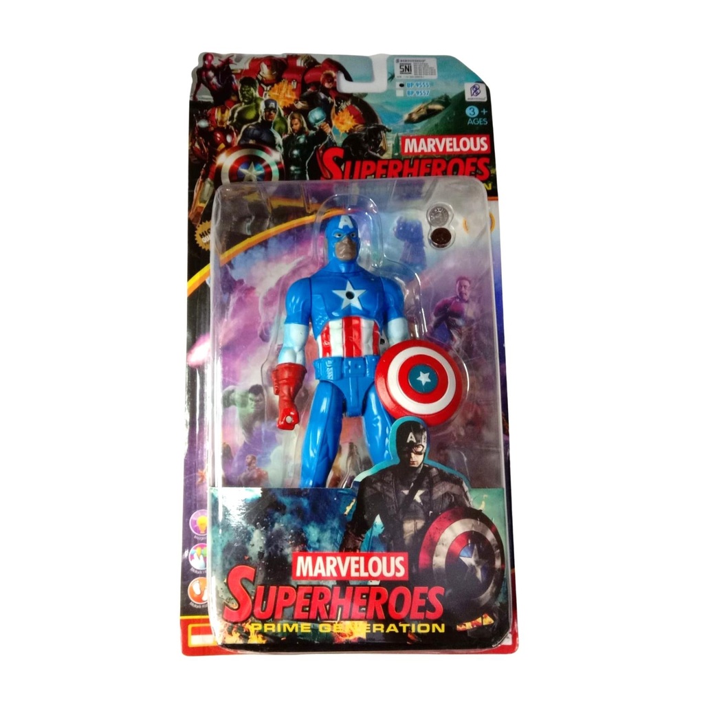 Marvelous Superheroes Mainan Anak Action Figure Avenger Captain America