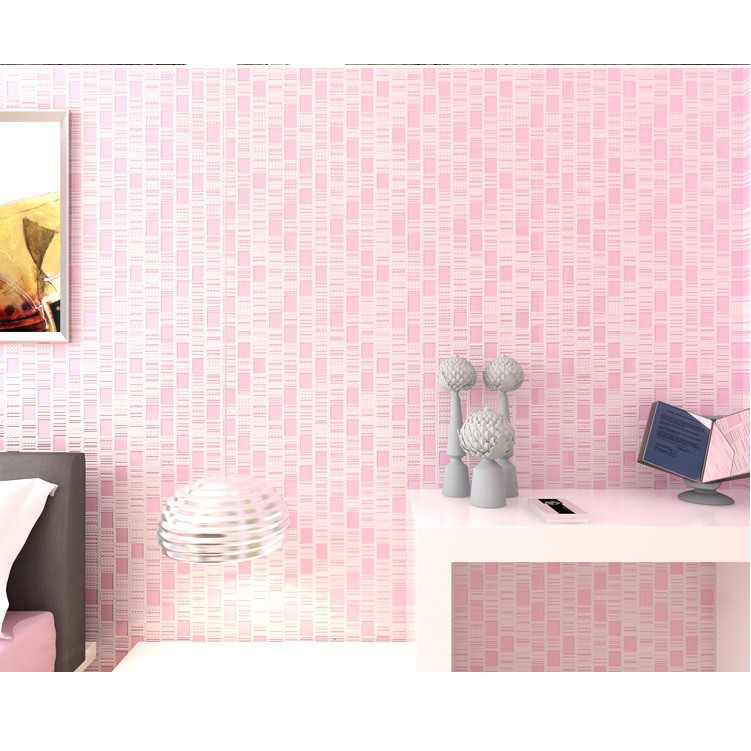 AKN88 - Wallpaper 3D Non Woven Motif Mosaic Ephedra Plain 53cmx10m - Pink 90086