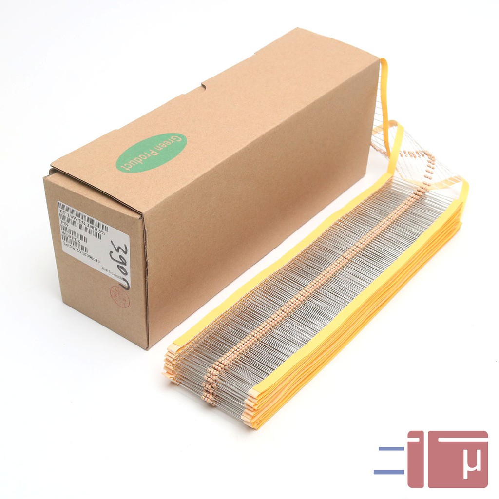 x10 Resistor 390R 390 Ohm 1/4W Karbon 5% Taiwan Kaki Tembaga