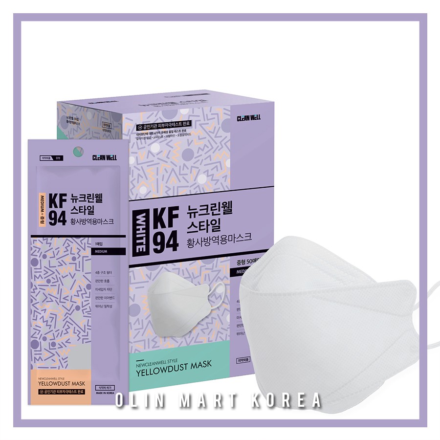 Cleanwell KF94 Mask (Size Medium) 1ea