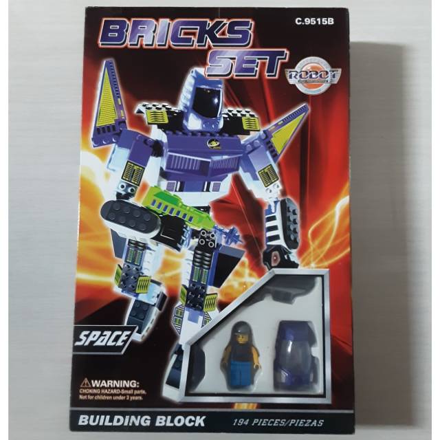 BRICKS SET - BUILDING BLOCKS, SUPER ROBOT IN SPACE (LEGO BRICKS)