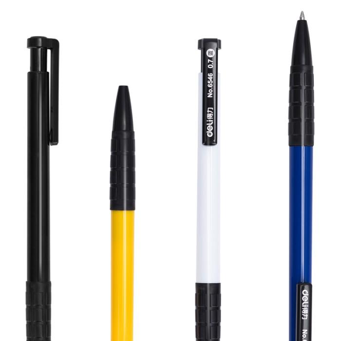 

Deli Pulpen Retractable 3 Warna 1Box isi 36Pcs hasil tinta tebal 6546 Berkualitas