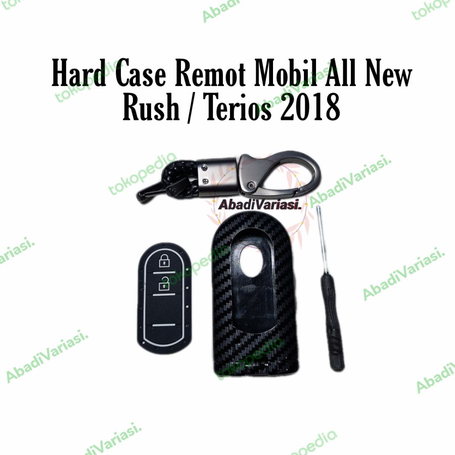 Hard Case Pelindung Kunci Remot Mobil All New Rush Terios Hitam Carbon