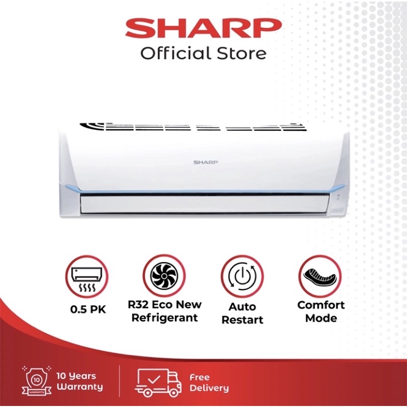 AC Sharp 1/2PK A5SAY Thailand (Indoor+Outdoor Unit Only)