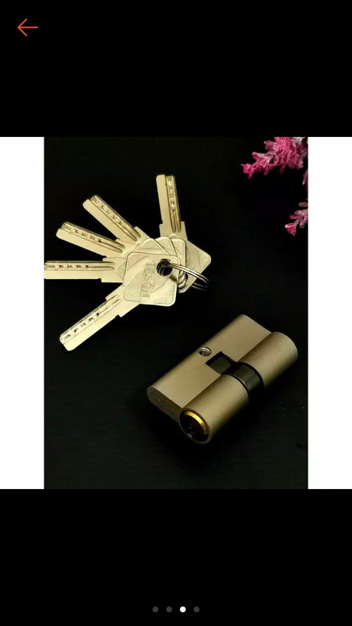 1 Set | Silinder Kunci Teson Besar - Kecil / Jantung Kuningan / Cylinder Press Door Lock Key