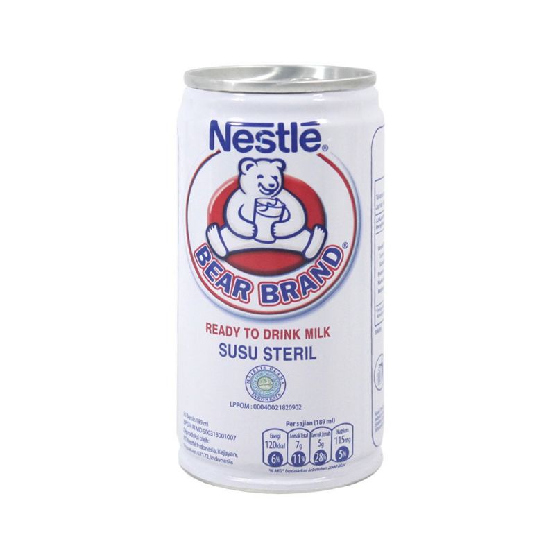 BEAR BRAND Susu Kaleng Susu Beruang Susu Steril 189ml