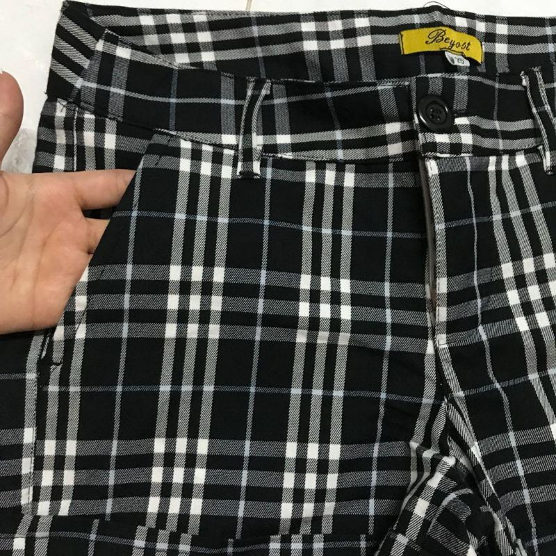 Hot Pants Celana Pendek Tartan Celana Hot Pants Kotak Celana Wanita Harian Celana Murah