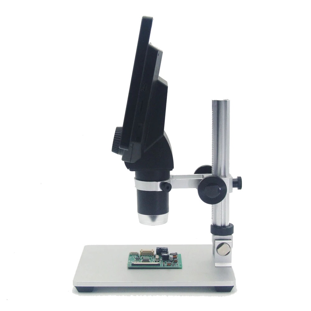 Taffware Mikroskop  Microscop Digital 12MP 1200X with Monitor &amp; Metal Stand - G1200 - Silver