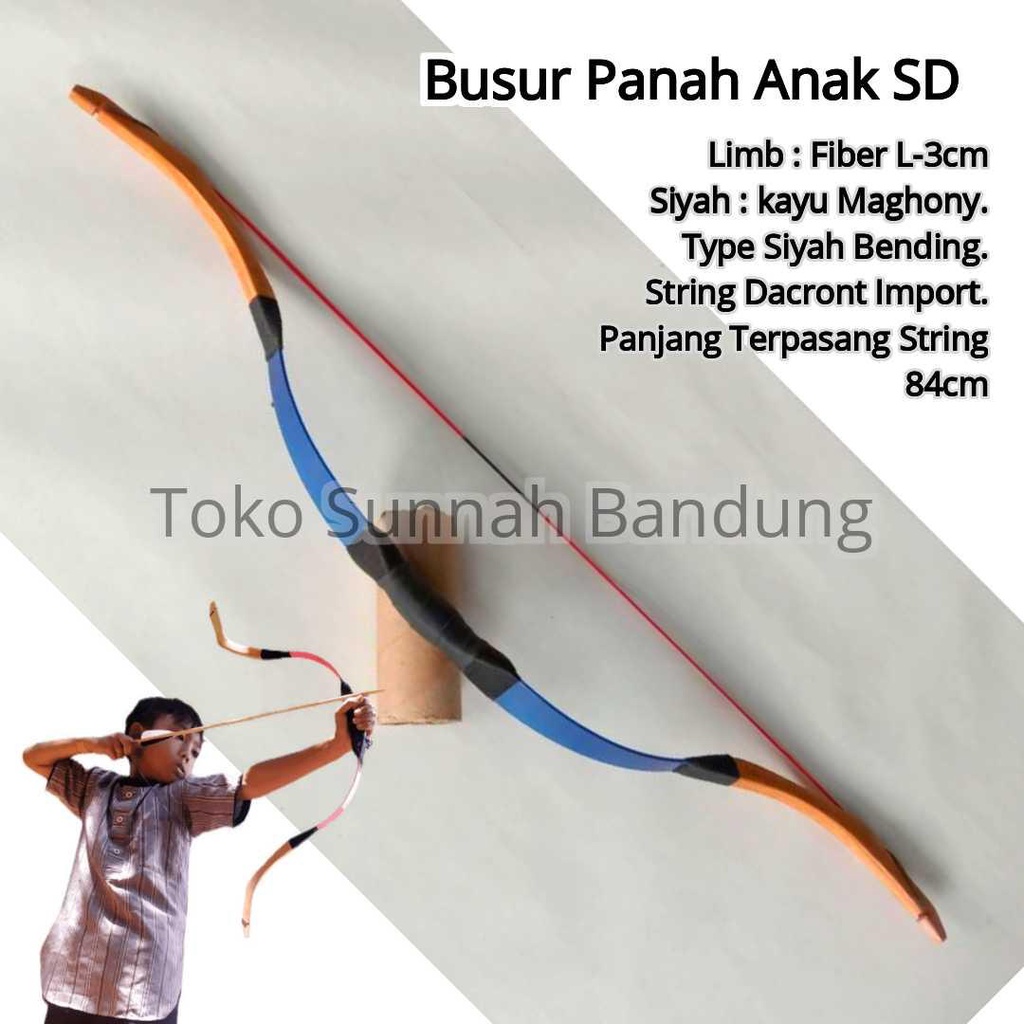 Paket SULTHAN TurkisyBow busur warna warni anak SD Standard Lomba