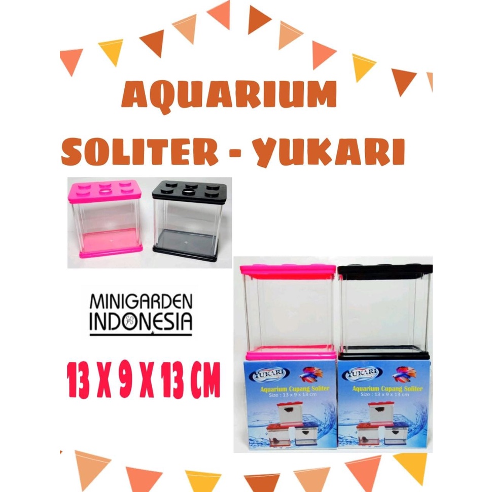 AQUARIUM SOLITER YUKARI LEGO MINI AQUARIUM CUPANG IKAN HIAS