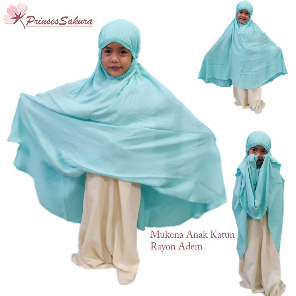 Mukena Anak adem katun rayon + tas