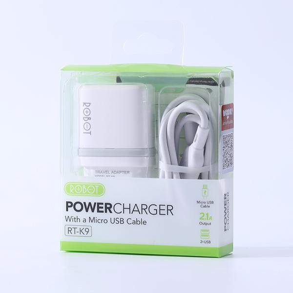 Robot Charger RT-K9 Fast Charging Kabel Micro Original Casan Quick Charge