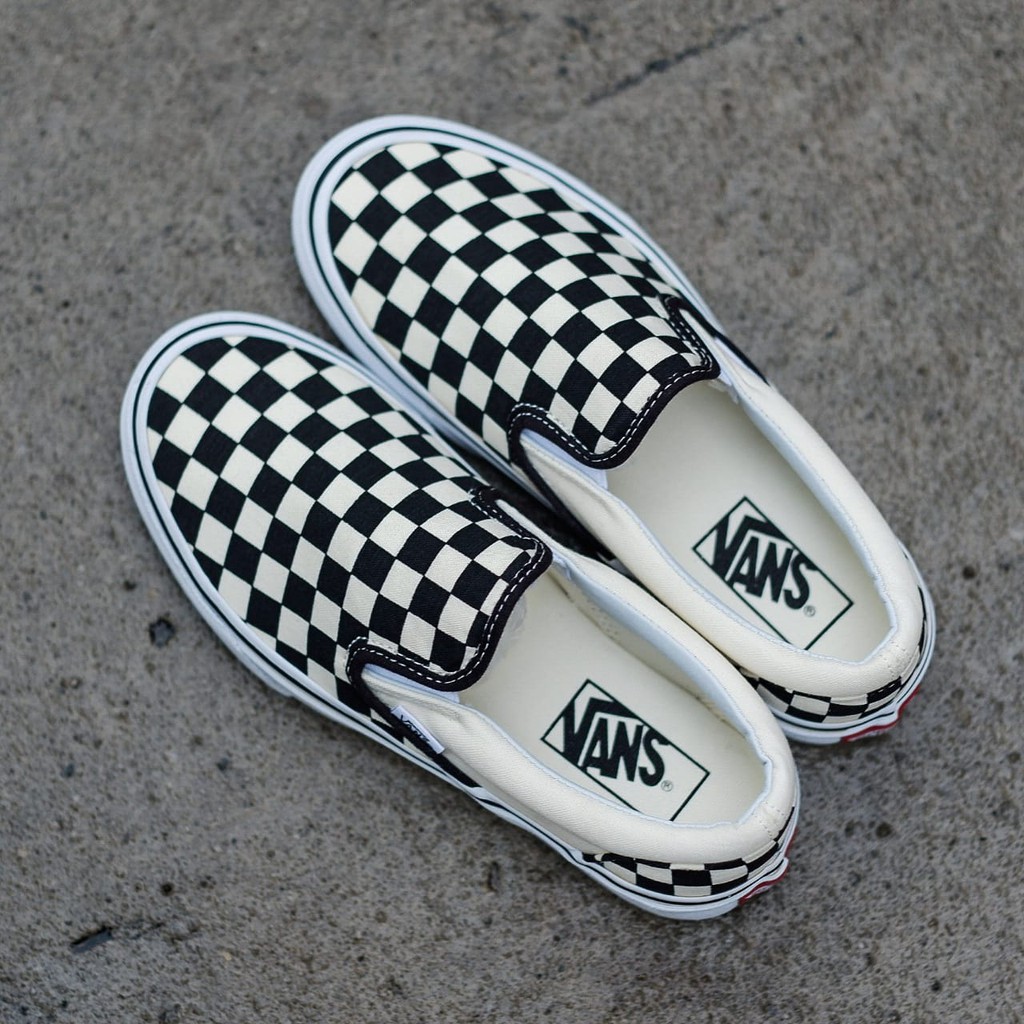 [BNIB] SNEAKERS VANS CLASSIC SLIP ON CHCKERBOARD BW ORIGINAL SEPATU-3
