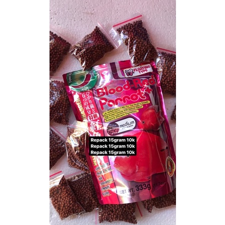 Pelet Blood Red Parrot Medium Repack 15gram