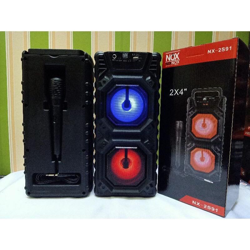 SPEAKER KARAOKE SPEAKER BLUETOOTH NX-2S91 Free Microphone  Speaker Superbass Extrabass