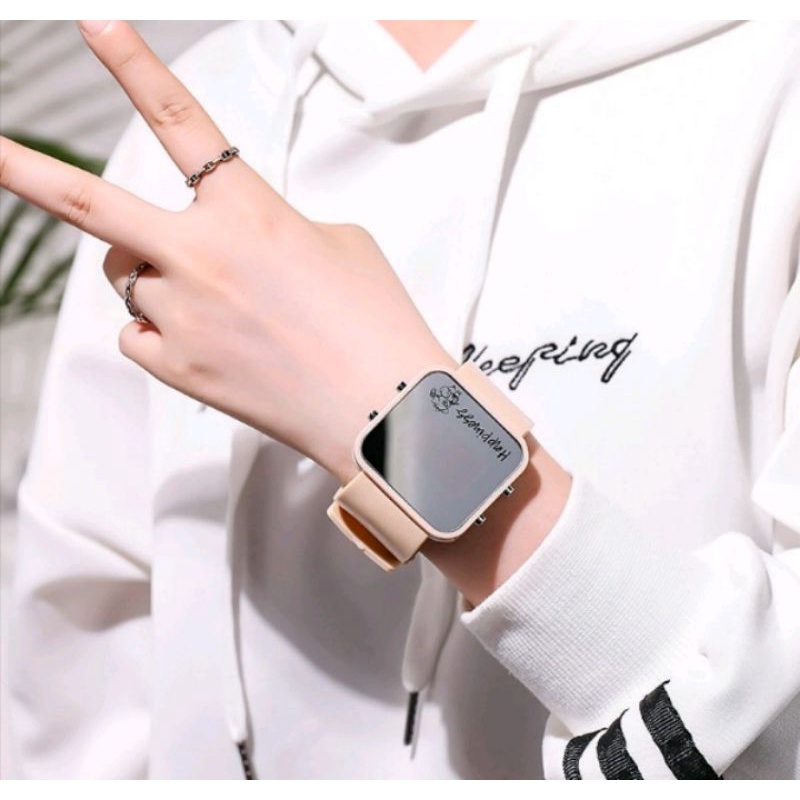 Jam Tangan Wanita A0154 Jam Tangan Olahraga LED Bercahaya