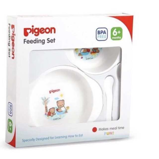 Pigeon Feeding Set Mini - Alat Makan Bayi Sendok Piring Mangkok