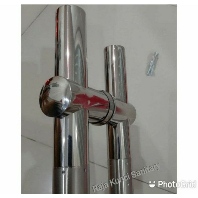 Pull Handle Pipa Bulat Bintik 25x450x300mm Stainless/Chrome/Handle Pintu Stainless/Tarikan Pintu