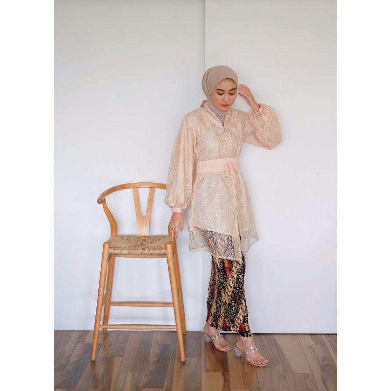 TUNIC NURHALIZA CREAM/NUDE