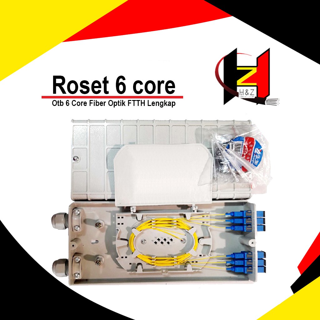 Roset 6 Core/Otb 6 Core/Roset FTTH 6 Core/Fiber Optik FTTH Lengkap