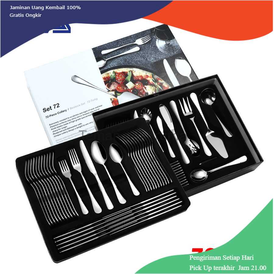 TD-DA1 FDA Cutlery Set Perlengkapan Makan Sendok Garpu Pisau 72 PCS - TW872