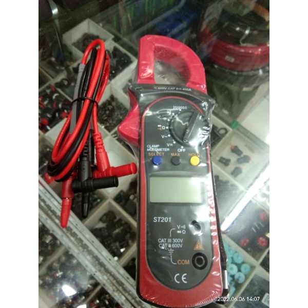 Digital Clam Multimeter Tipe ST201 Tang Amper Alat Pengukur Amper