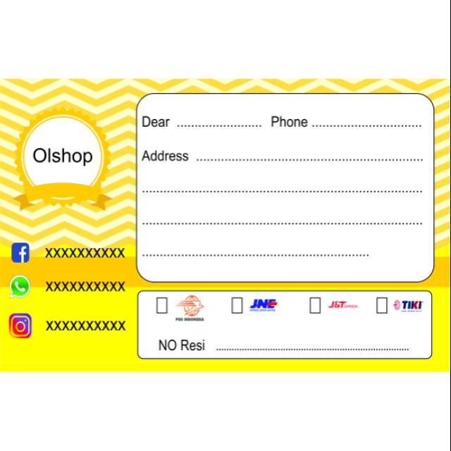 

Stiker pengiriman olshop