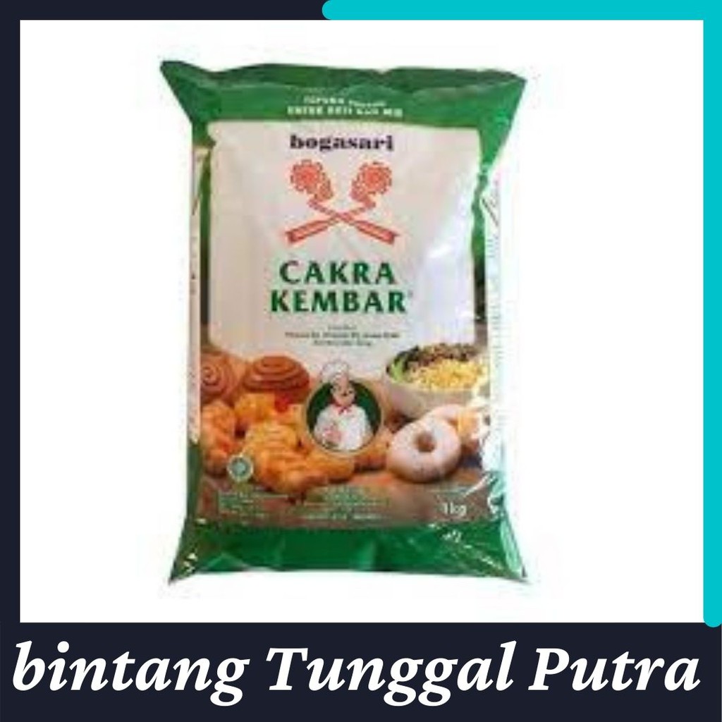 

Tepung Terigu Cakra Kembar Bogasari 1kg