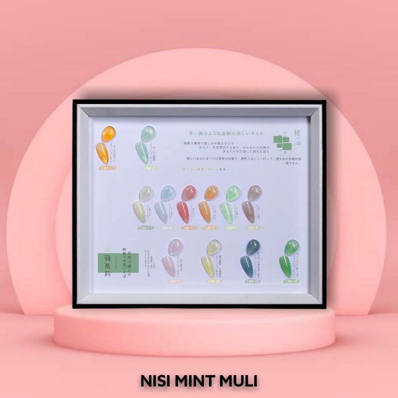 NISI SWEET MINT MULI NAIL GEL POLISH SET KUTEK GEL 15ML