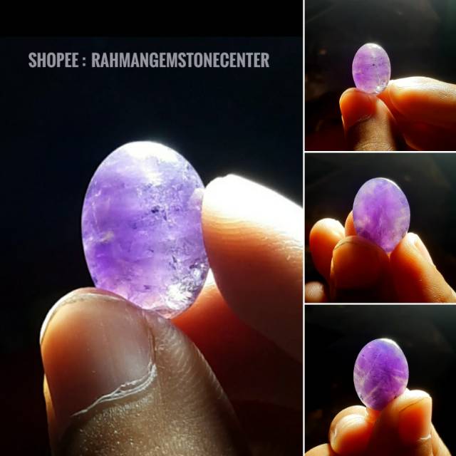 BATU AKIK KECUBUNG UNGU KALIMANTAN PANGKALAN BUN NATURAL WARNA UNGU TERONG