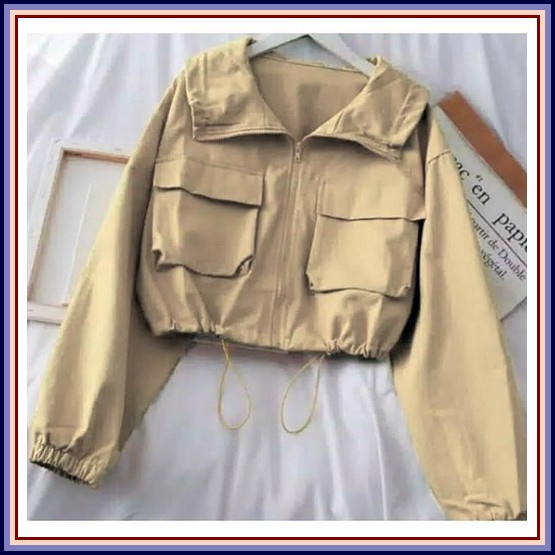 Outer Import Jaket Crop Wanita Bahan Kulit Print Import Premium Sury Jaket Wanita Trendy / Jaket Cro