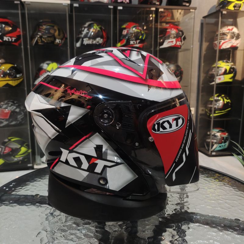 KYT Nfj Espargaro Pink White 2018 Halfface