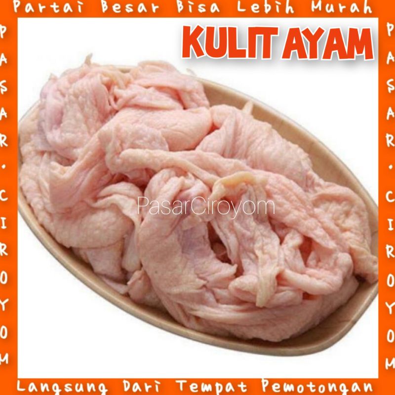 

Kulit Ayam Fresh // Kulit Ayam Segar // Kulit Ayam (1/4kg 1/2kg 1kg) // Kulit Ayam Murah Pasar Ciroyom
