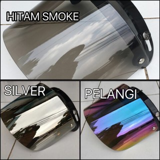 HELM BOGO JPN HITAM DOFF DENGAN KACA BOGO DATAR SILVER ...