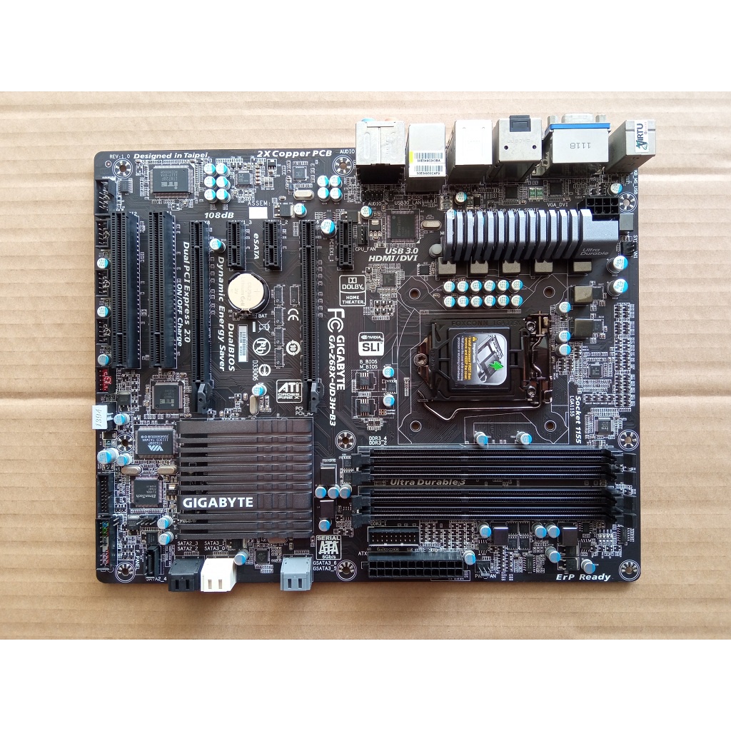 Motherboard Gaming Mining Gigabyte GA-Z68X-UD3H LGA 1155 Z77 Z68 P67 P61 H77 H61 B75 support 5 VGA