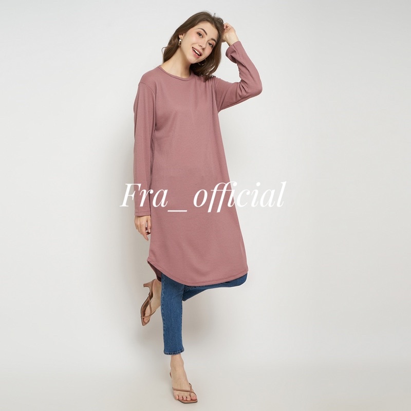 TUNIK UNIQLO WAFLE WANITA | TUNIK PANJANG WAFLE UNIQLO