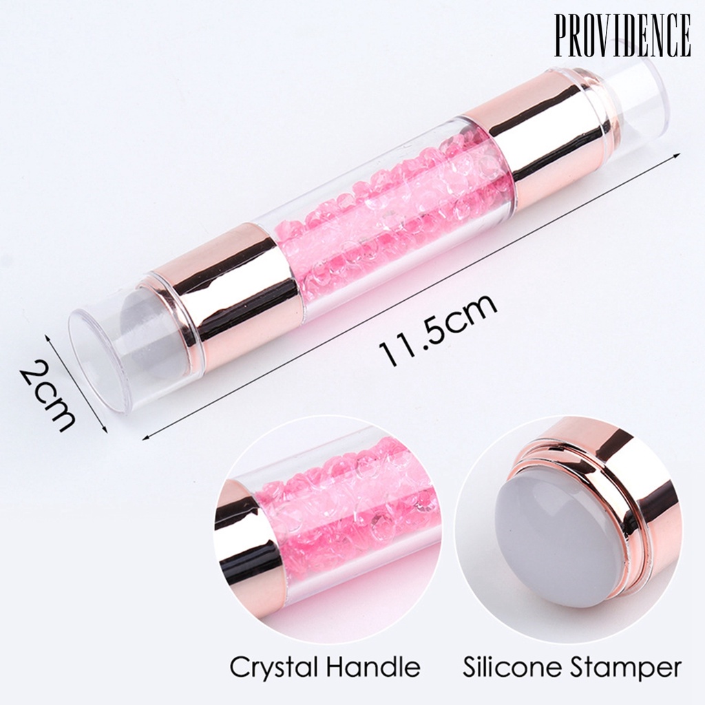 Providence Silicone Double-ended Nail Stamper Stamping Template Manicure Tool with Scraper