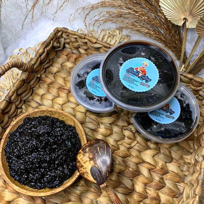 Bagus Free Facemist Bedda Lotong Basah 250Gram / Lulur Scrub Hitam By. Henny - 250Gr Limited