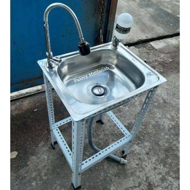 Set Rak kaki Wastafel cuci piring termurah bak cuci stainles kitchen sink portable bak cuci termurah