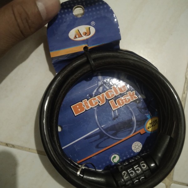 PANJANG Kunci sepeda gembok 4 digit   BAHAN TEBAL