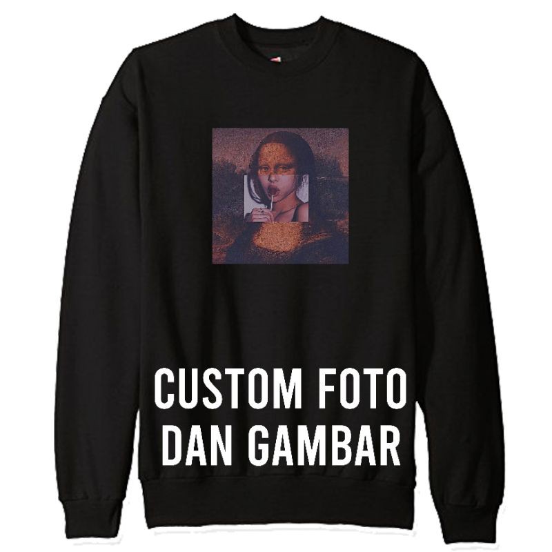 Custom Sweater Crewneck gambar dan tulisan bisa satuan Custom Sweater Crewneck gambar dan tulisan bisa satuan