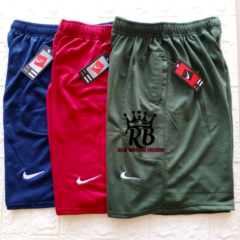 Celana Pendek Kaos Bebyterry Bordir / Celana Pendek Pria Jumbo Kaos Babby Terry Tebal Big Size