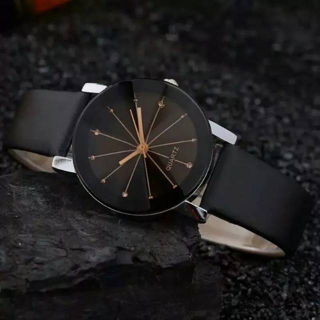 Jam Tangan Couple/Pria/Wanita Strap Kulit Elegan