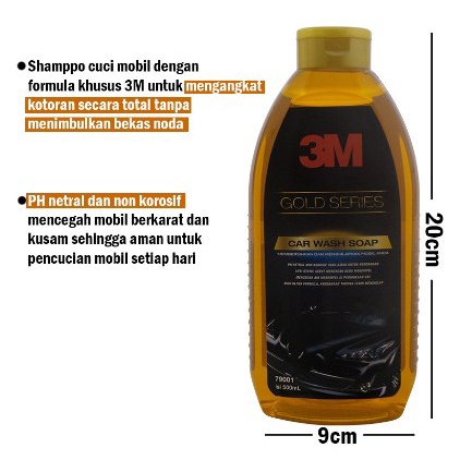 3M Auto Sabun Cuci 500 ML Gold Series Car Wash Soap shampoo 3M-79001