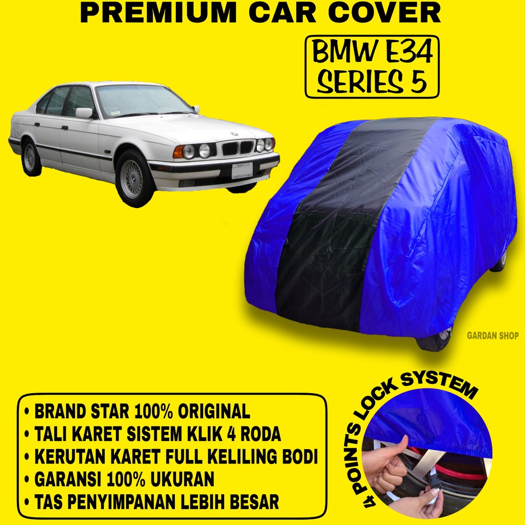 Body Cover BMW E34 SERIES 5 BIRU HITAM Penutup Bodi Mobil Bmw E34 Series 5 Waterproof PREMIUM