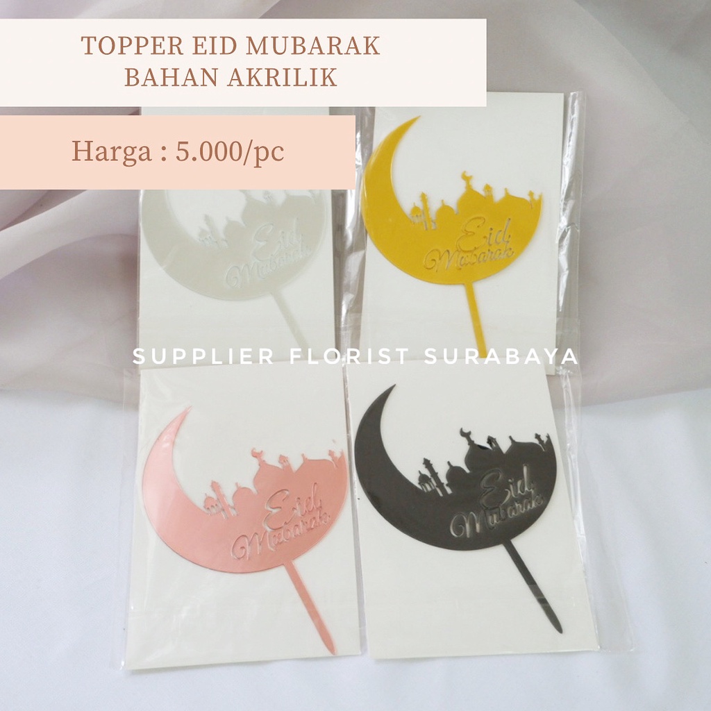 TOPPER AKRILIK IDUL FITRI TOPPER IDUL FITRI TOPPER EID MUBARAK SELAMAT IDUL FITRI