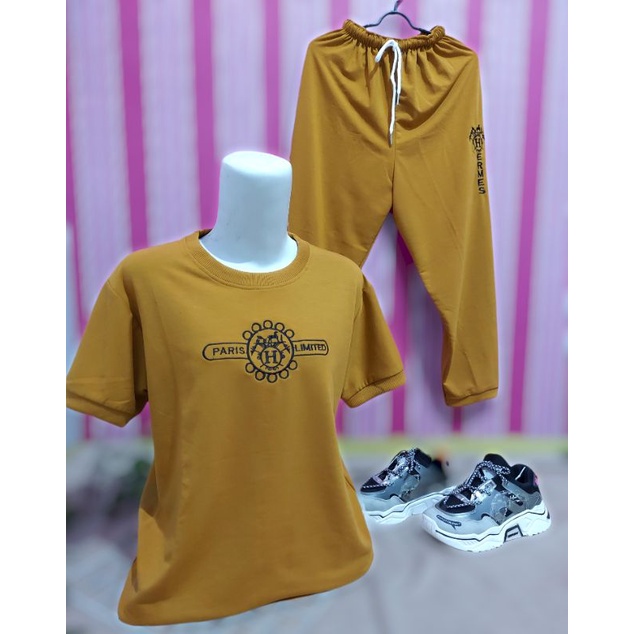 [BARU RESTOCK] SETELAN CELANA PANJANG WANITA PRETTY CUTE BABYTERRY IMPORT XL